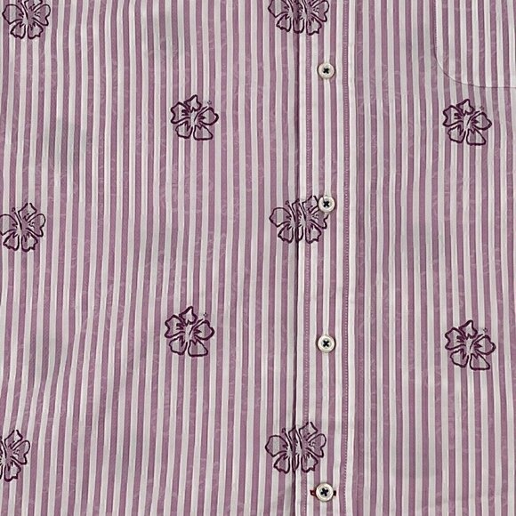 NEW Cremieux Classics Men's 2XL XXL Shirt Striped Floral Pattern Rapture Rose - Picture 3 of 11